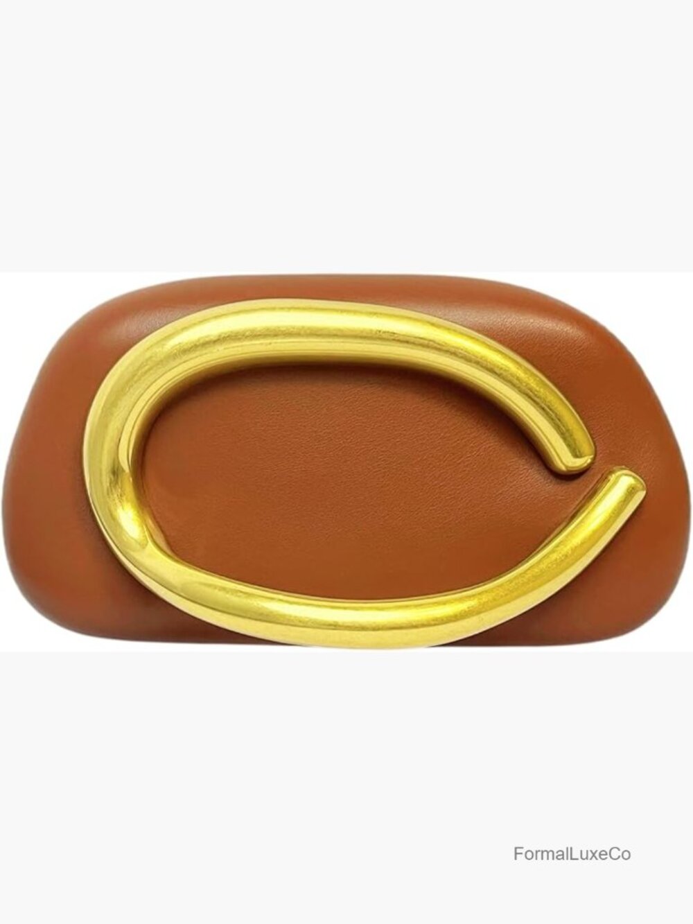 Acrylic Round Clutch Purse Gold Metal Handle Evening Bag
